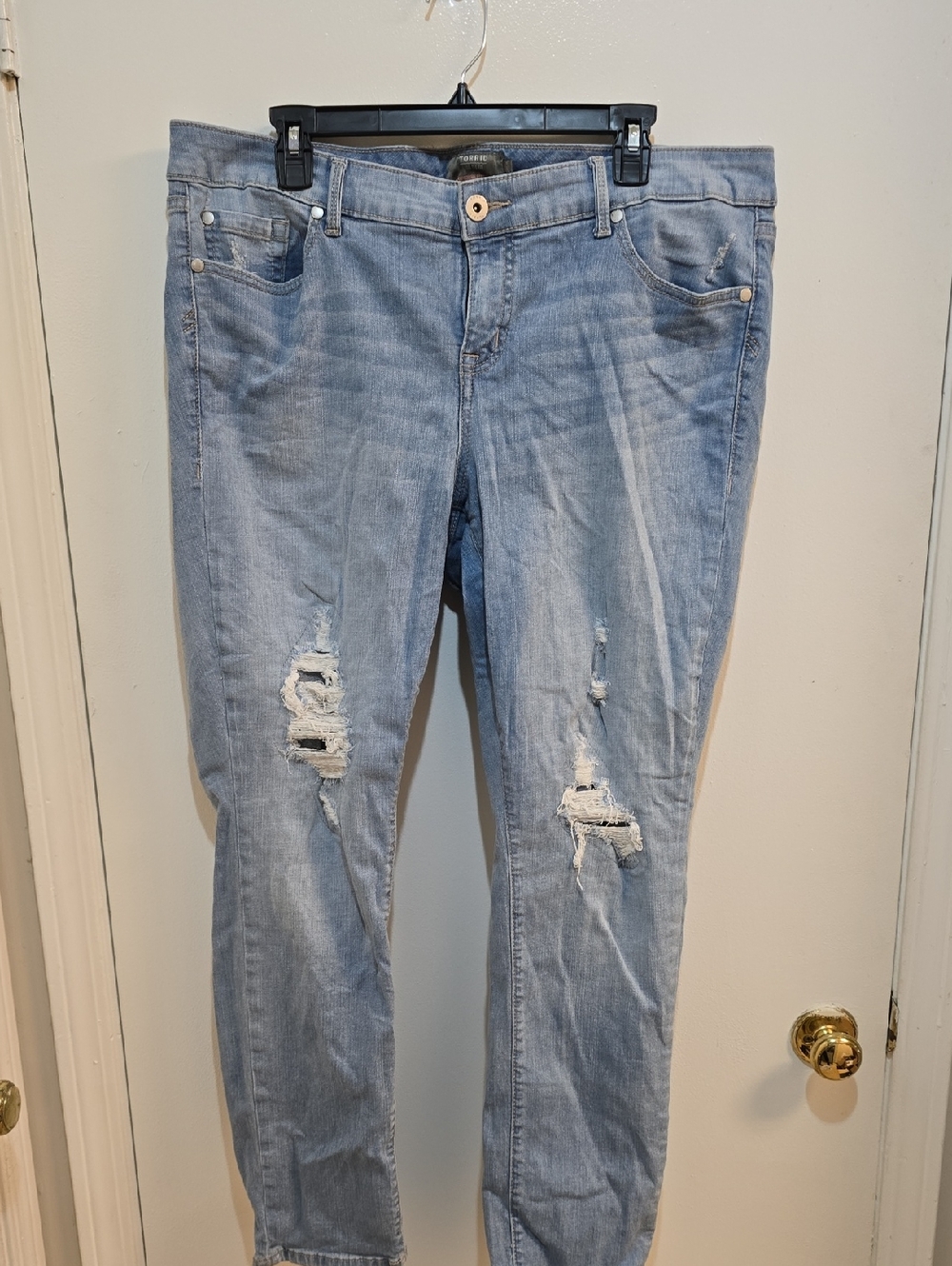 torrid Light Blue Distressed Boyfriend Jeans